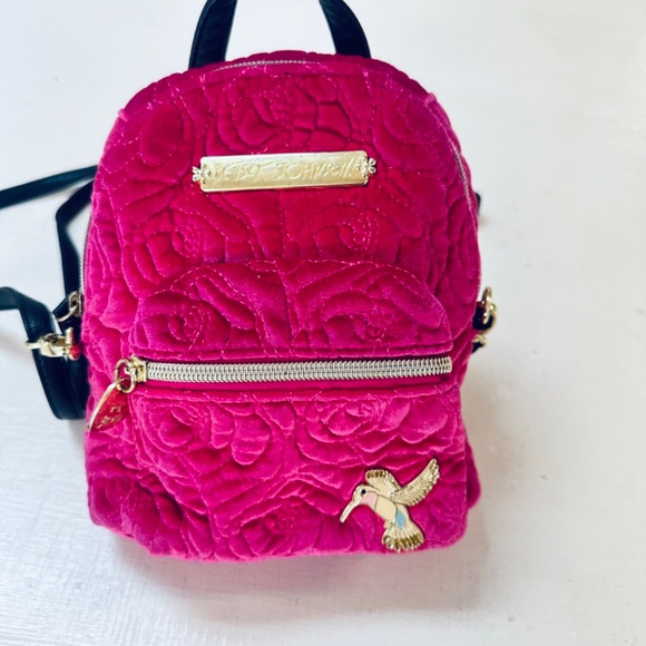 Betsey Johnson Pink Hummingbird Logo Backpack for Women - Picture 2 of 8